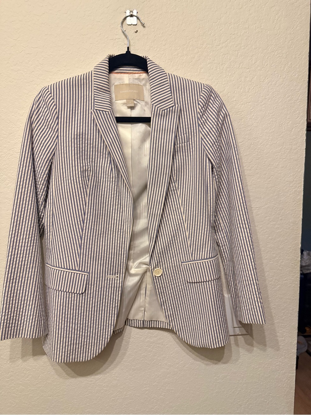 Striped Seersucker Blazer - Banana Republic